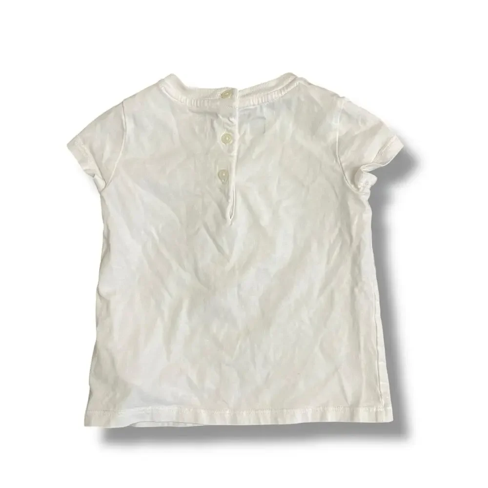 Ralph Lauren Polo Bear Tee 18M White Graphic‎ Toddler Shirt Cotton Preppy